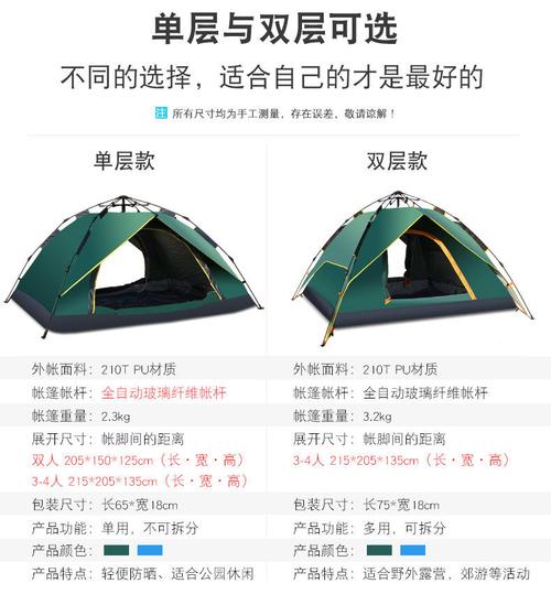 休闲帐篷材质选择标准表